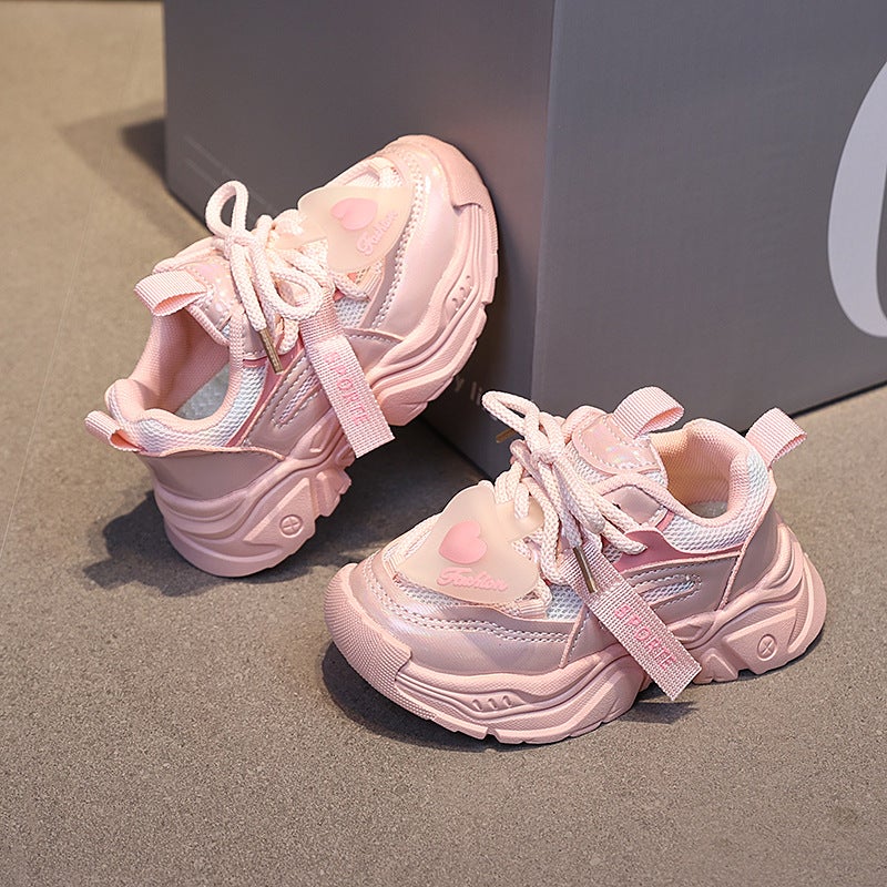 Children''s Korean-style sneaker Spring and Autumn New Girls Ultra-light Soft-soled Casual Shoes Girls Breathable Student Shoes Daddy Shoes - Image 3