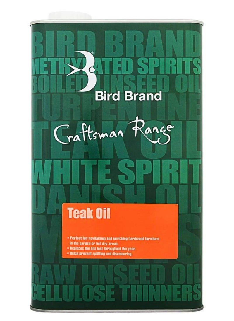 Bird Brand - Craftsman Range Teak Oil 1 L - Image 1