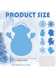 Geyee Geyee 108 Pcs Winter Cutouts Decorations Penguin Snowflake Snowman Blue Paper Cutouts Bulletin Board Christmas Winter Paper Cutouts for Classroom Bulletin Board Wall Decorations, 9 Style  - Image 2