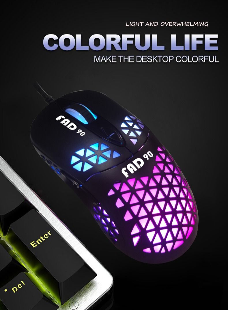 FAD Gaming Wired Mouse 88 RGB Led color - Image 3