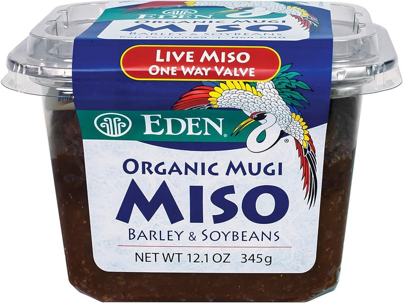 Eden Organic Mugi Miso Paste - Live Culture, Barley and Soybeans, 12.1oz (345g) - Versatile Japanese Miso - Image 1