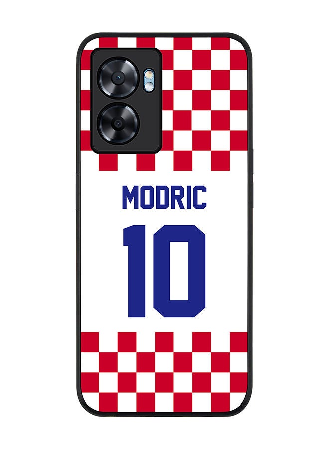 Stylizedd Rugged Black edge case for Oppo A57 Slim fit Soft Case Flexible Rubber Edges Anti Drop TPU Gel Thin Cover - Football Team - Croatia Player Name - Modric - Image 1