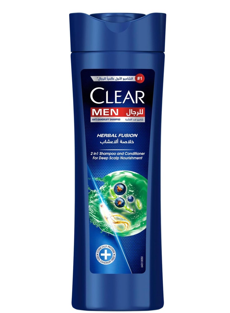 Clear Men's 2in1 Anti-Dandruff Shampoo And Conditioner Herbal Fusion, 400Ml