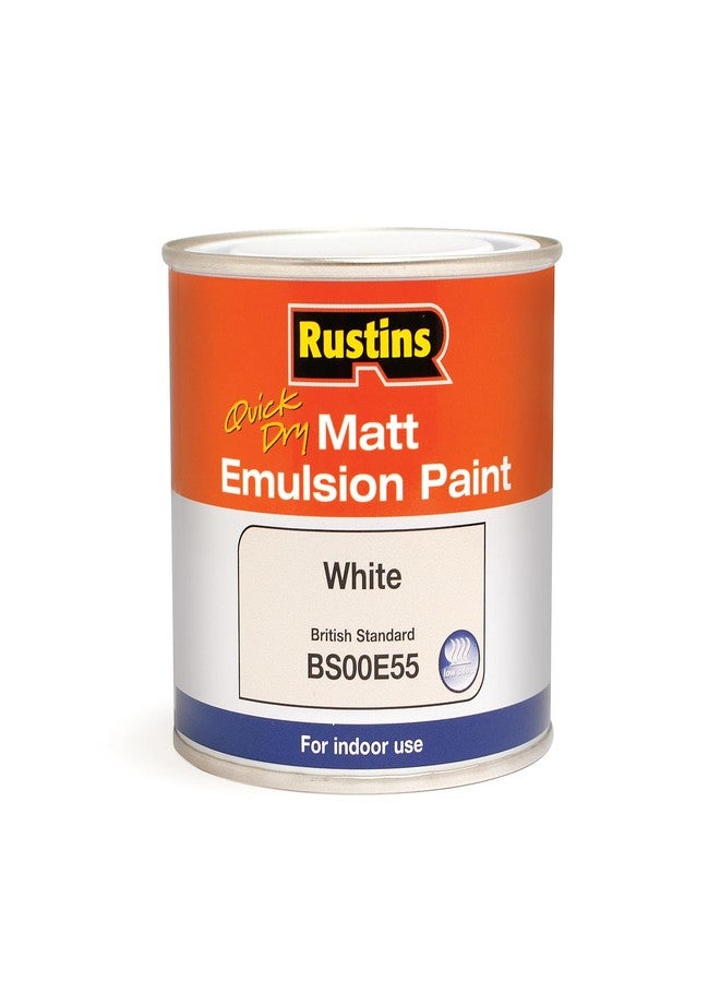 Rustins Quick Dry Matt Emulsion Paint White 250ml - Image 2
