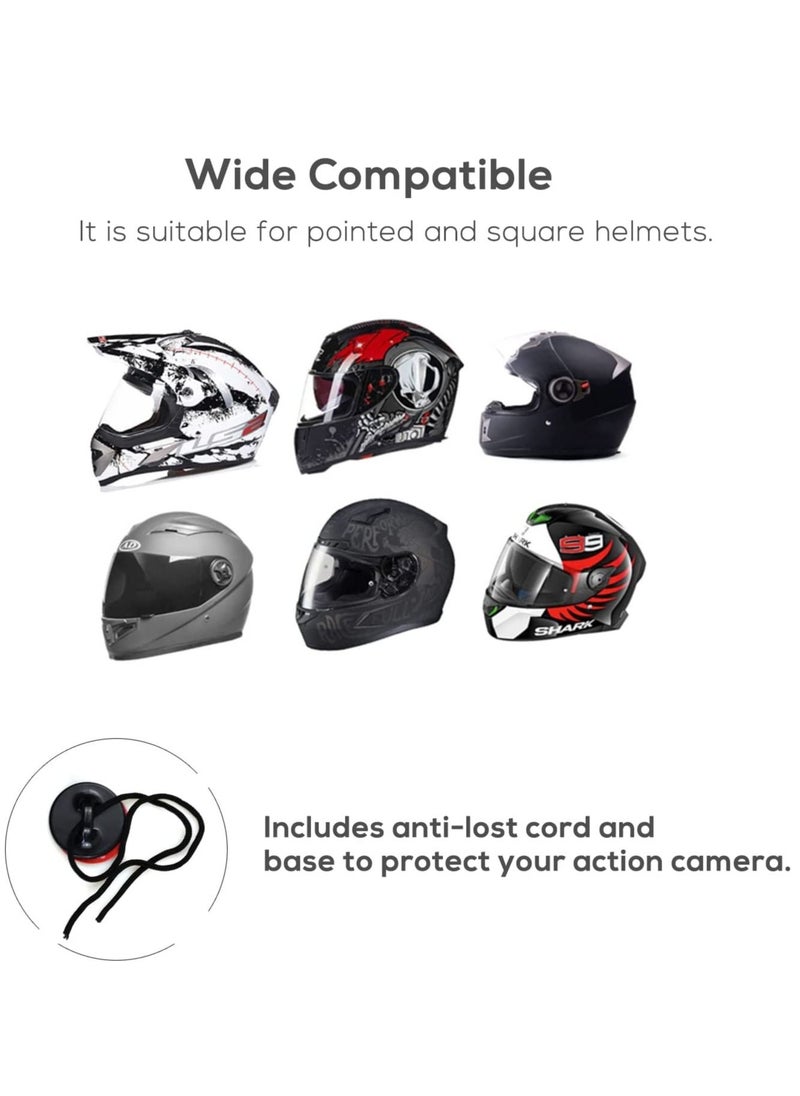 SYOSI - Motorcycle Helmet Chin Mount Kit for Gopro and Mobile Phone, Helmet Adhesive Mount with Phone Clip for GoPro Hero 10/9/8/7/6/5,DJI Osmo Action,Insta360 ONE R,Action Camera and Smartphone - Image 1