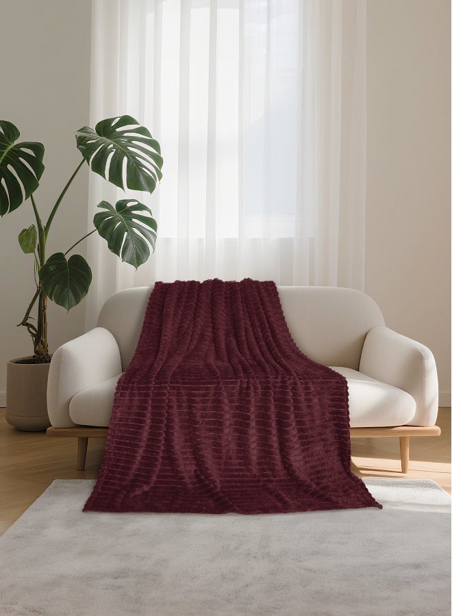 ايست من نون بطانية جاكار مضلعة ثلاثية الأبعاد ناعمة ودافئة مريح، رقيق - Image 3