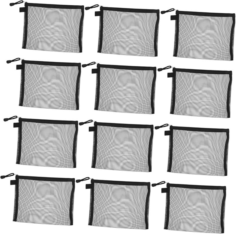 15pcs Mesh Cosmetic Organizer Bags Zipper Pouch Set for Travel Makeup Toiletries - Image 1