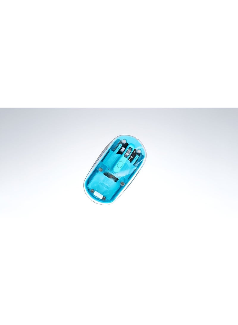 زيرو تيك ماوس زيروتك RGB شفاف وايرلس-بلوتوث-ازرق (ZPCM-WLW) - Image 3