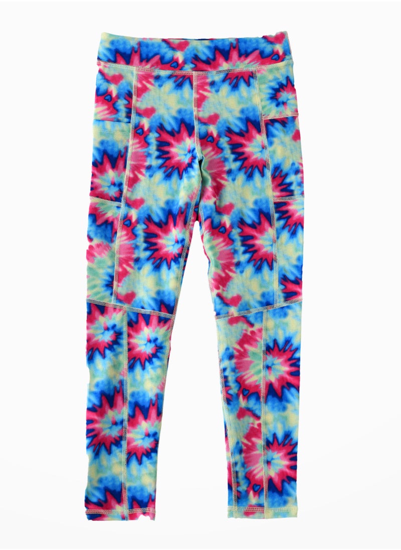 Jelliene Girls Knit Legging with Tie-Dye Print  - Image 1