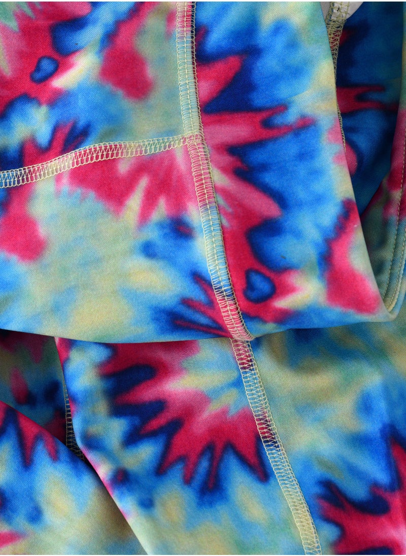 Jelliene Girls Knit Legging with Tie-Dye Print  - Image 4