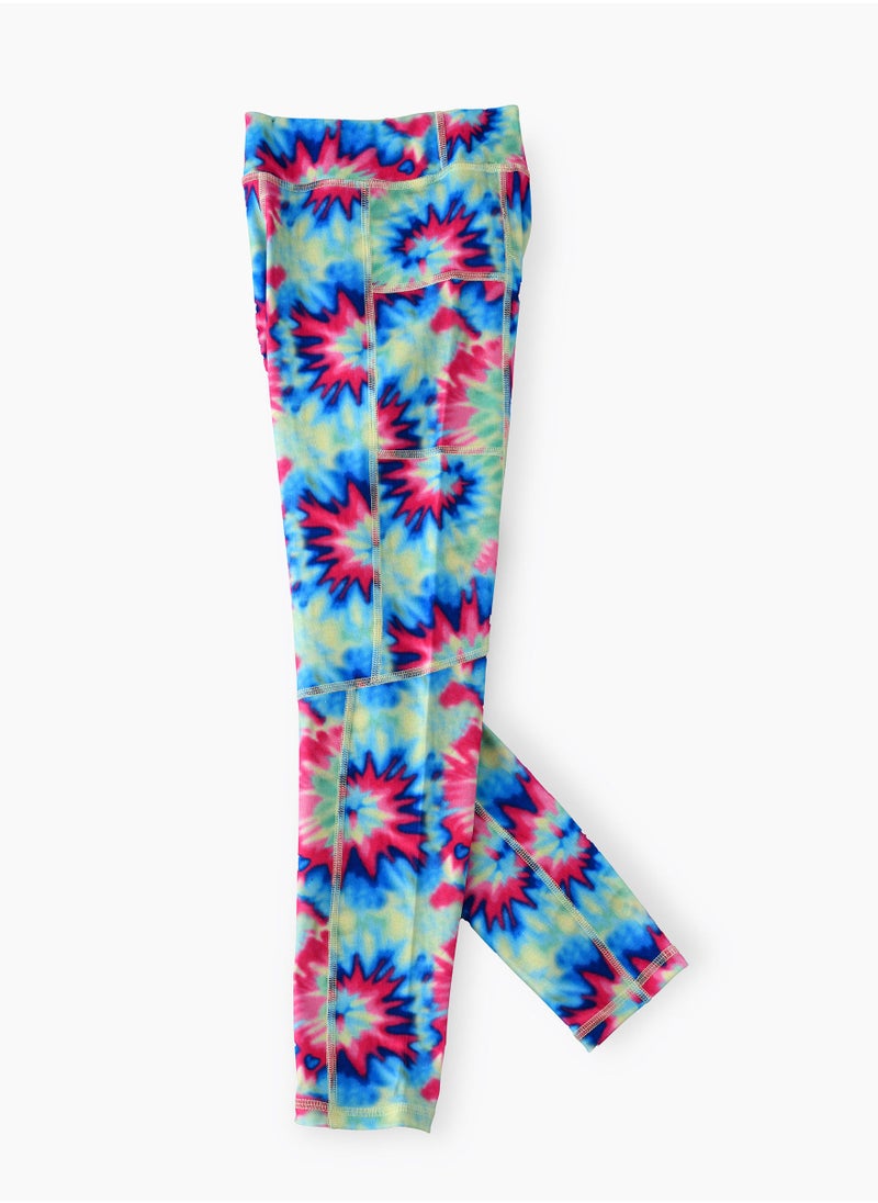 Jelliene Girls Knit Legging with Tie-Dye Print  - Image 3