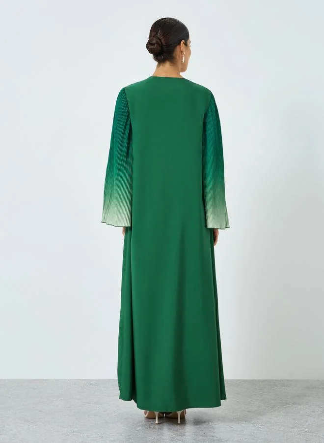 Take Two  Women Ombre Textured Flare Sleeve Abaya for Women | Best Price UAE