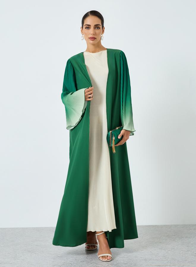 Take Two Women Ombre Textured Flare Sleeve Abaya - Image 1