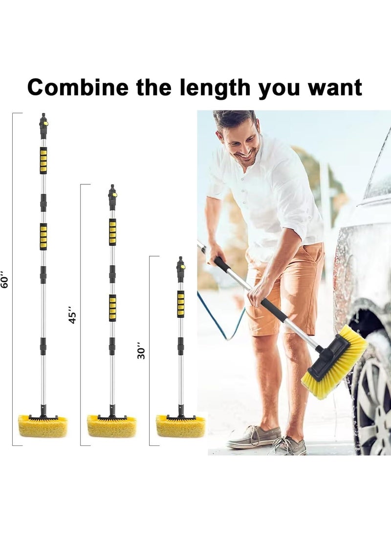 فرشاة غسيل السيارات بمقبض ألومنيوم قابل للتمديد - Image 5