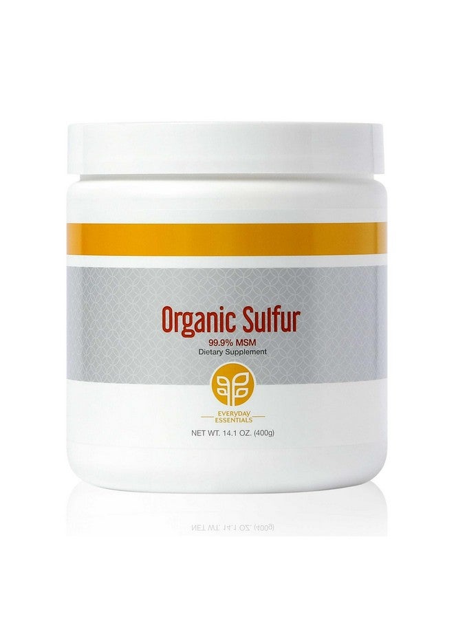 PURE مسحوق الكبريت العضوي النقي | 14.1 أونصة | مكمل MSM فائق الجودة لدعم المفاصل، العناية بالبشرة ونمو الشعر | 99.9% MSM | مكمل دعم المفاصل النباتي ومكمل الشعر، مسحوق MSM - Image 1