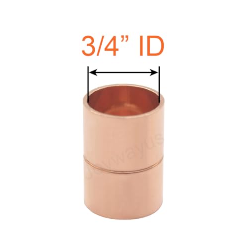 Joywayus 10PCS 34 ID Copper Coupling with Dimple Stop Straight Sweat Pipe Fitting Pressure Plumbing Solder Connection - Image 3