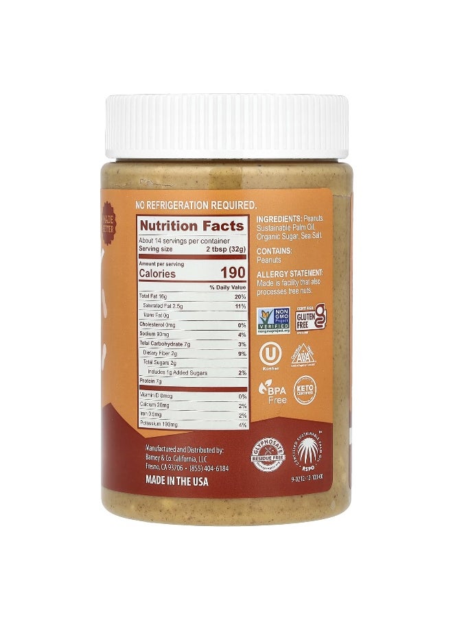 Barney Butter Barney Butter, Peanut Butter Spread, Crunchy, 16 oz (454 g)  - Image 2