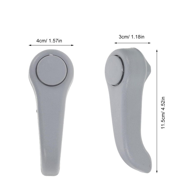 Car Seat Height Adjustment Handle Pair Universal Fit Black - Image 3