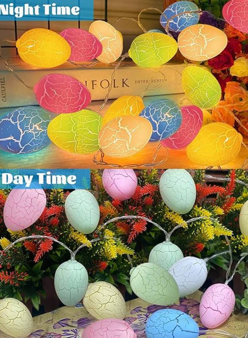 Festive Gallery Easter Decorations Lights,5Ft 10 Easter Egg LED String Lights Battery Operated,Easter Bunny Fairy String Light for Spring Decor Outdoor Indoor Home Bedroom Party - Image 3