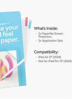 Paperlike 2.1 [2 PACK] for iPad AIR 13 inch (2024) M2 Screen Protector Film Transparent with Paper Texture for Notetaking Sketching Writing Drawing Like on Paper  - Image 2