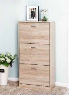 Roman Gifts Pull Down Wooden Shoe Cabinet with 3 Drawers Ideal for Hallway Organization and Stylish Shoe Storage  - Image 2