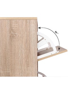 Roman Gifts Pull Down Wooden Shoe Cabinet with 3 Drawers Ideal for Hallway Organization and Stylish Shoe Storage  - Image 5