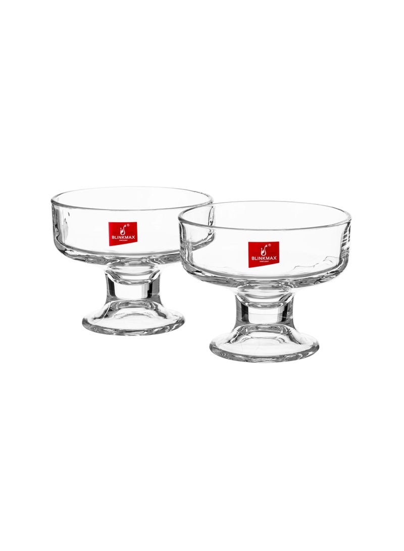 Blink Max Set Of 6 Ice Cream Bowls Clear Glass Round 265 Milliliters - Image 4