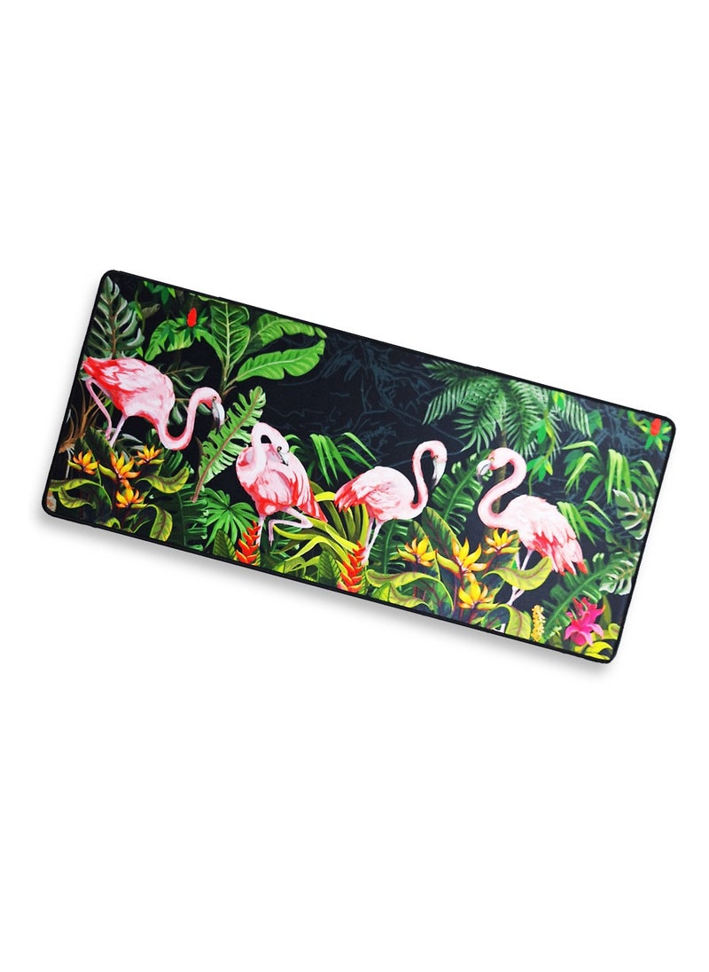 Generic - Large Gaming Mouse Pad, Flamingos , Extended Desk Mat, Large Desk Pad for Computer Keyboard, Mouse Pad with Stitched Edges, (70cm x 30cm x 2mm) Waterproof Desk Pad for Office and Home - Image 1