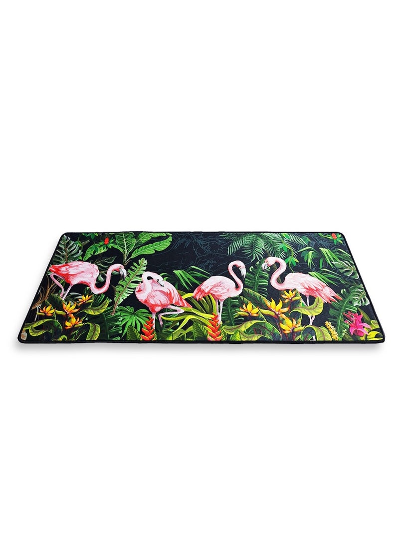 Generic - Large Gaming Mouse Pad, Flamingos , Extended Desk Mat, Large Desk Pad for Computer Keyboard, Mouse Pad with Stitched Edges, (70cm x 30cm x 2mm) Waterproof Desk Pad for Office and Home - Image 1