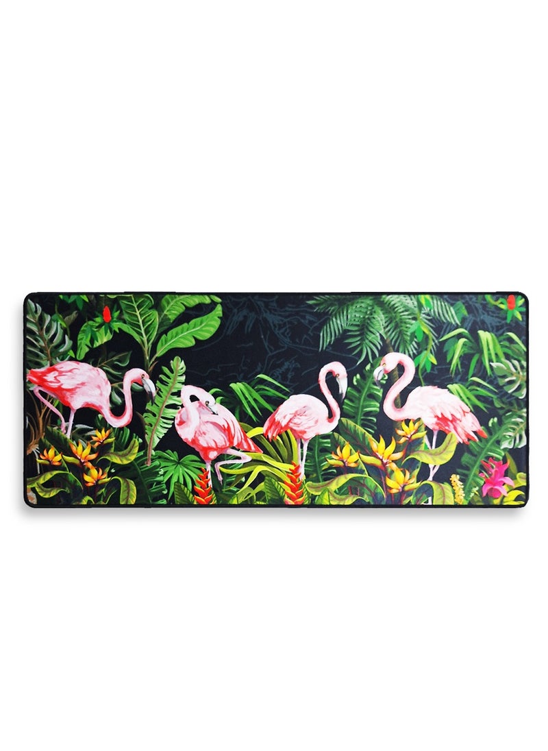 Generic - Large Gaming Mouse Pad, Flamingos , Extended Desk Mat, Large Desk Pad for Computer Keyboard, Mouse Pad with Stitched Edges, (70cm x 30cm x 2mm) Waterproof Desk Pad for Office and Home - Image 1