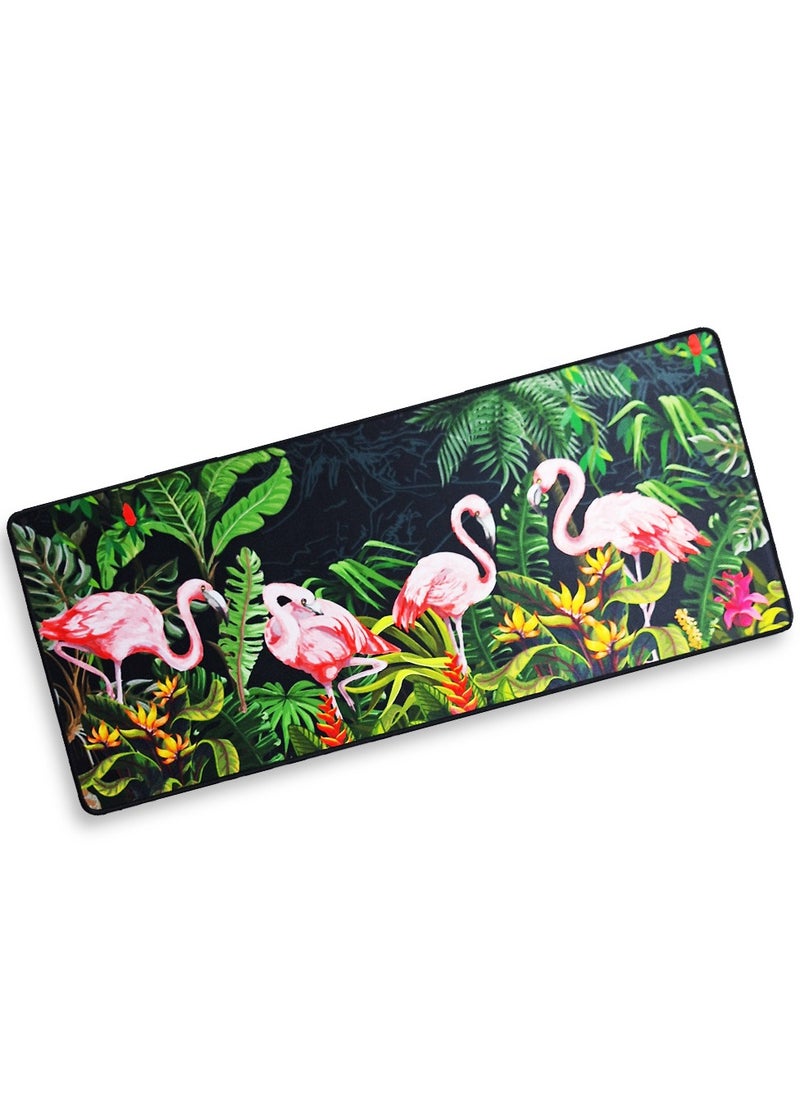 Generic - Large Gaming Mouse Pad, Flamingos , Extended Desk Mat, Large Desk Pad for Computer Keyboard, Mouse Pad with Stitched Edges, (70cm x 30cm x 2mm) Waterproof Desk Pad for Office and Home - Image 1