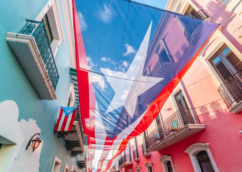 BELECO 7x5ft Fabric Puerto Rico Backdrop National Flag Above The San Juan Street Background Puerto Rico Party Decorations Patriotic Banner Photoshoot Booth Studio Props - Image 5
