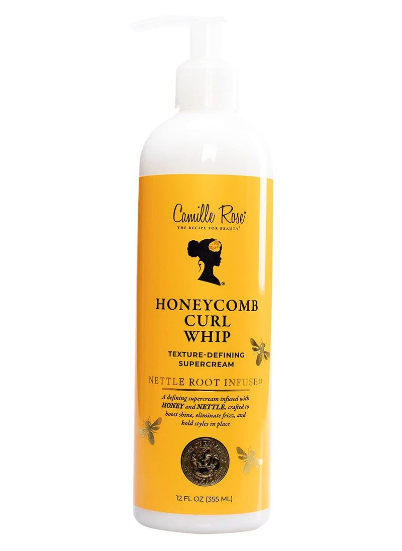Camille Rose - Camille Rose Honeycomb Curl Whip Texture-Defining Supercream to Hold, Defrizz, Nourish, Shine, and Promote Hair Regrowth | With Honey and Nettle Root 355ML - Image 1
