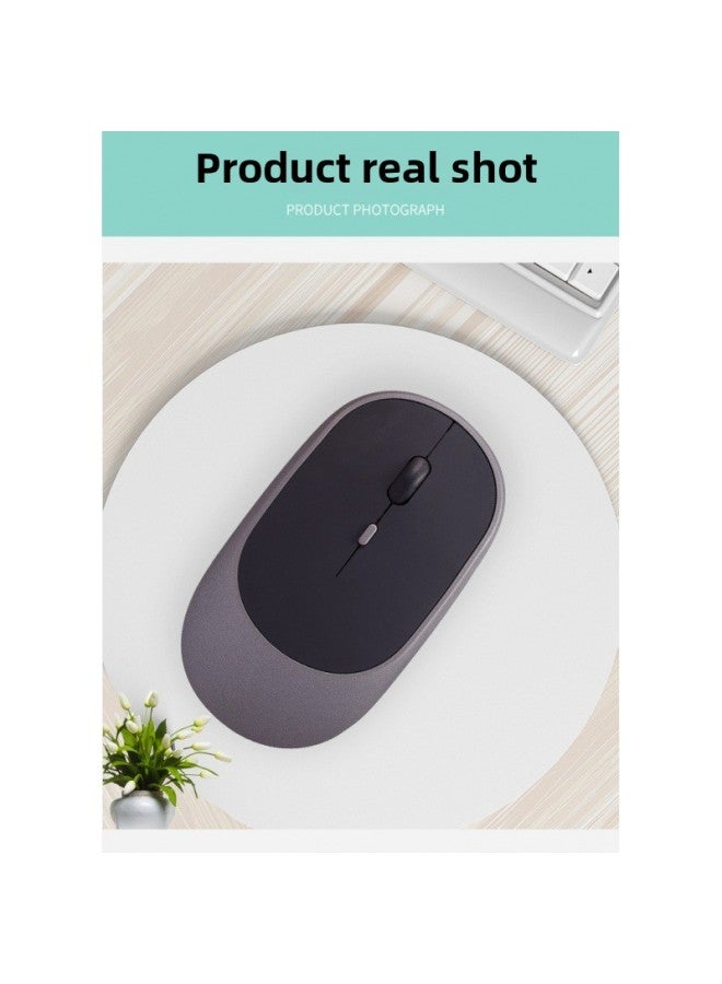 Wireless Silent Mouse For Apple Macbook Notebook Ultra-thin Portable Rechargeable Mouse-Color:Dual Mode Gray - Image 1