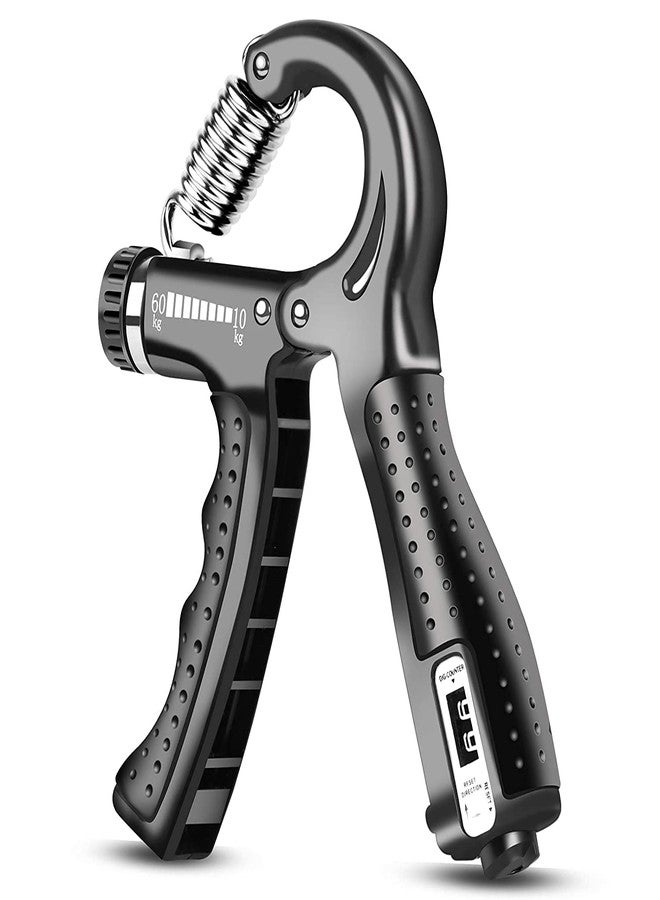Egoodz Adjustable Resistance Hand Power Gripper Strengthener Gymnastics Counter Body Forearm Wrist Finger Physiotherapy Fitness Exercise,home Gym Workout Men & Women 10 to 60 Kg (Black) - Image 1