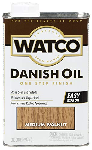 Watco A65941 Danish Oil Wood Finish, Quart, Medium Walnut - Image 1