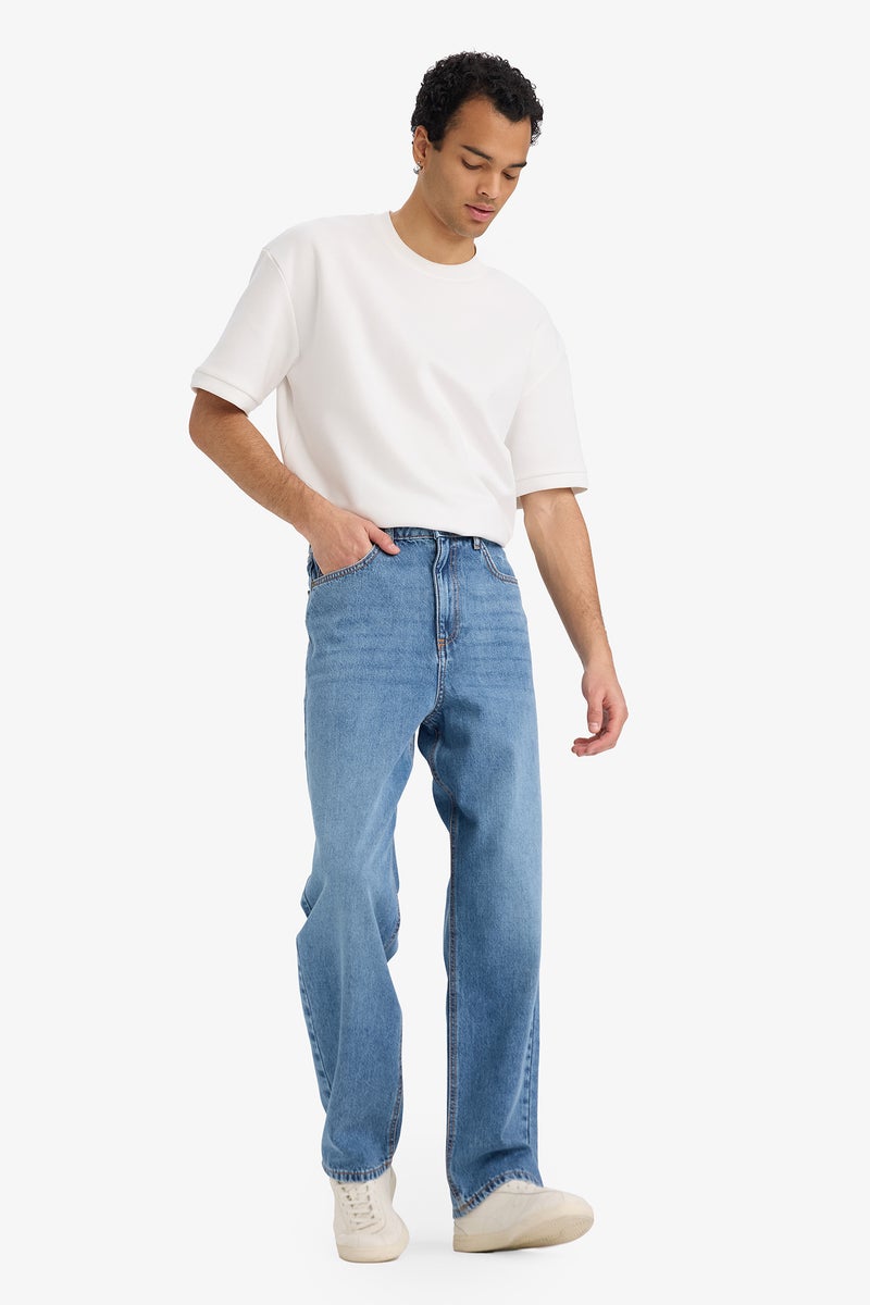 DeFacto Blue Man Baggy Fit Jeans Casual - Image 2