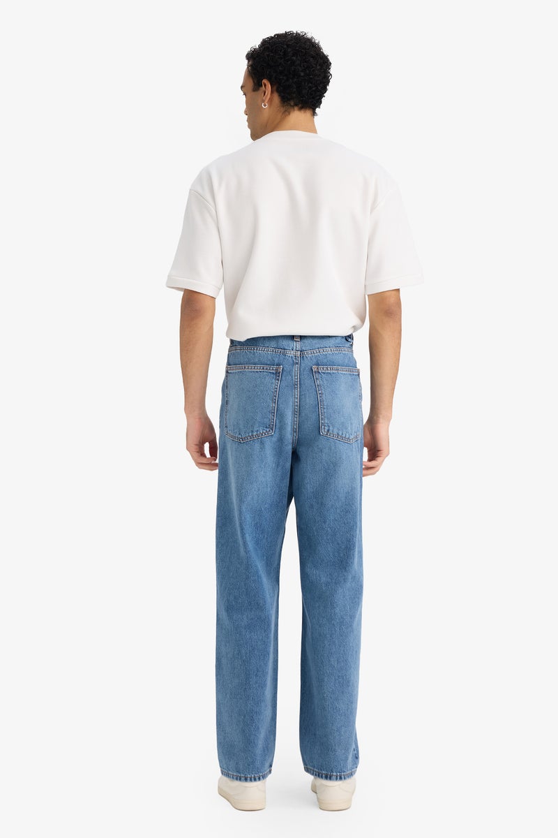 DeFacto Blue Man Baggy Fit Jeans Casual - Image 5