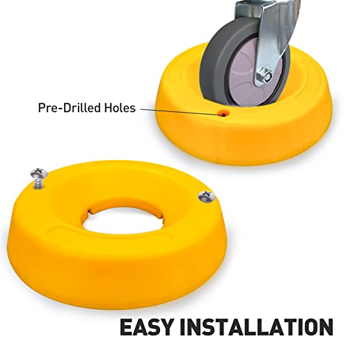 HOXWELL Durable Wheel Dock for Trailer Tongue Jack Heavy Duty Wheel Dock for Cargo Camper RV Boat Roller Stopper Caster Chock Easy to Store and Transport 1 Pack - Image 3