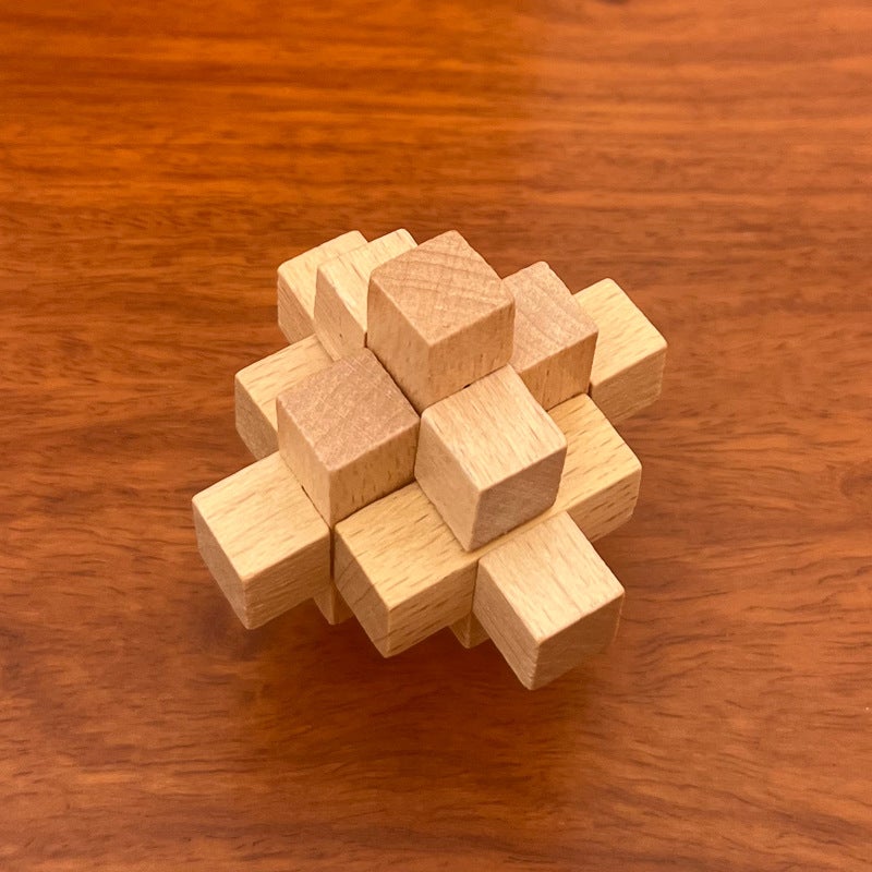 Luban Lock Kongming Lock Full Set Of Children'S Educational Toys For Primary School Students Small Mini Beech Kongming Lock Manufacturers Set - Image 1