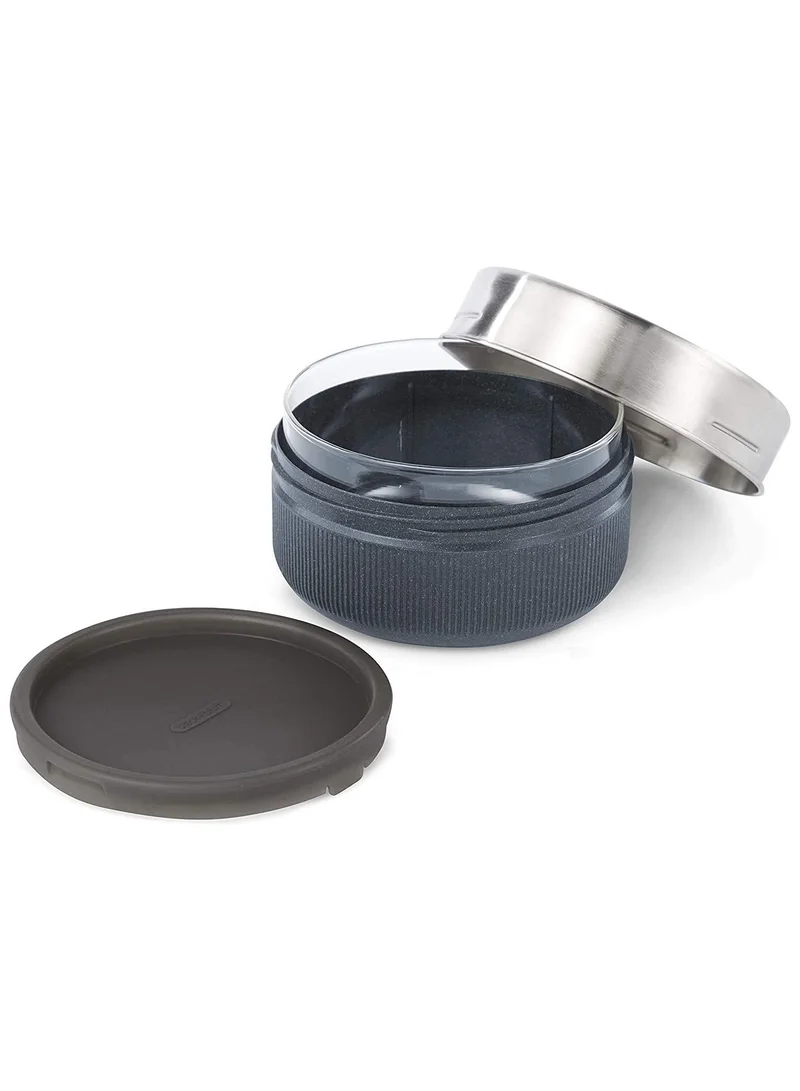 Black and Blum Lunch Bowl GlaStainless SteelSlate Slate/Silver 14x8cm