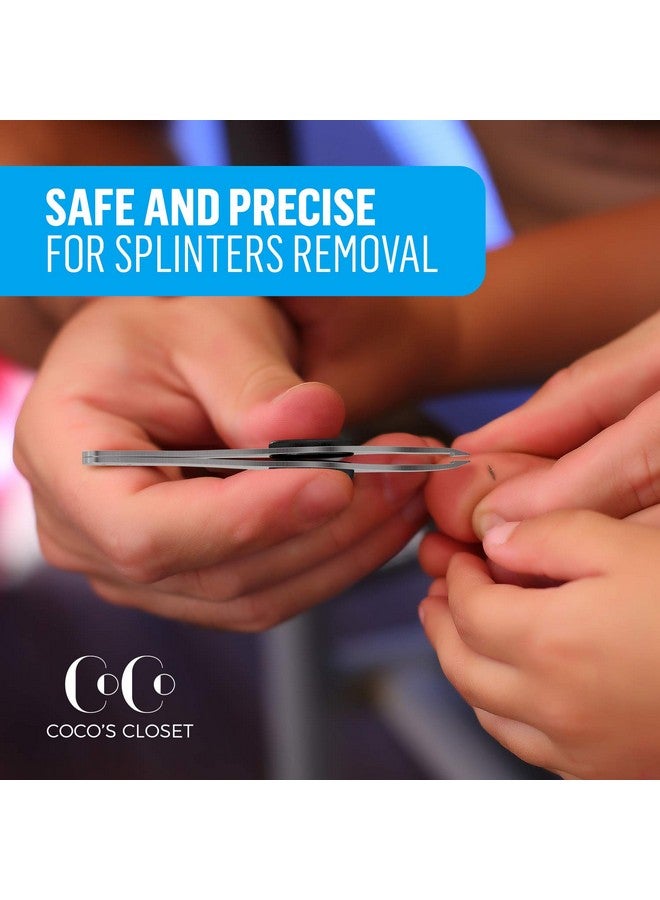 Coco's Closet Precision Tweezers For Women Facial Hair - Stainless Steel Tweezers For Women And Men - Ideal For Eyebrow Shaping And Hair Removal - Slanted Tips, Durable And Ergonomic Grip Design - Image 3