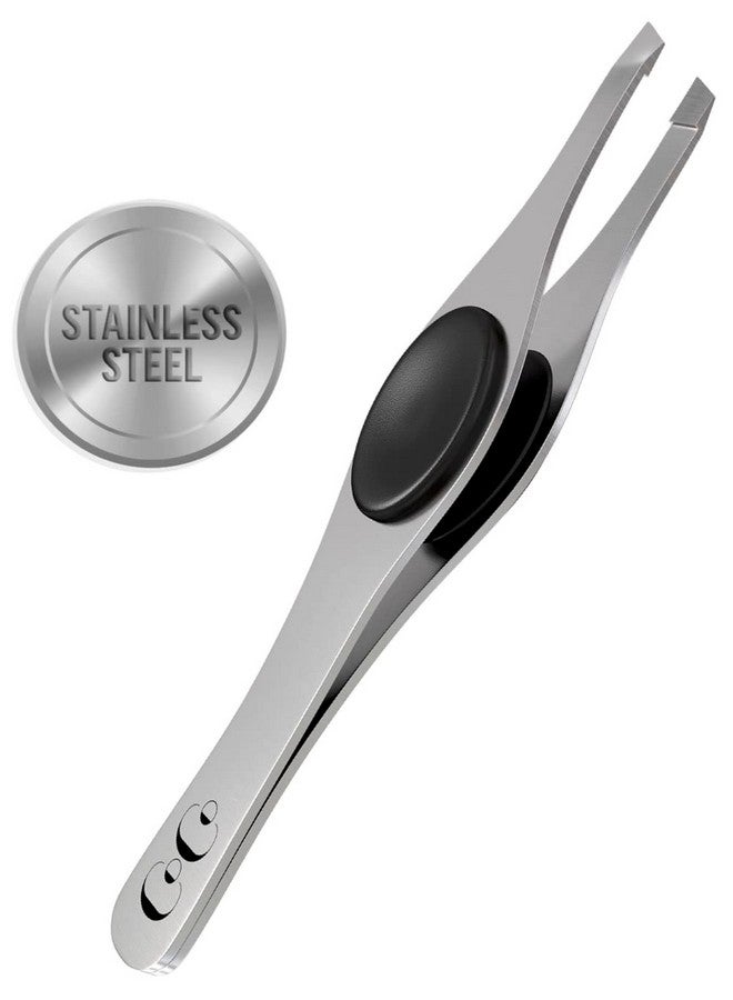 Coco's Closet Precision Tweezers For Women Facial Hair - Stainless Steel Tweezers For Women And Men - Ideal For Eyebrow Shaping And Hair Removal - Slanted Tips, Durable And Ergonomic Grip Design - Image 1