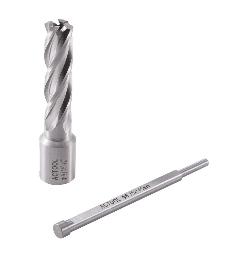 ACTOOL 9/16" Diameter × 2" Depth of Cut HSS ANNULAR Cutter with 3/4'' Weldon Shank - Image 5