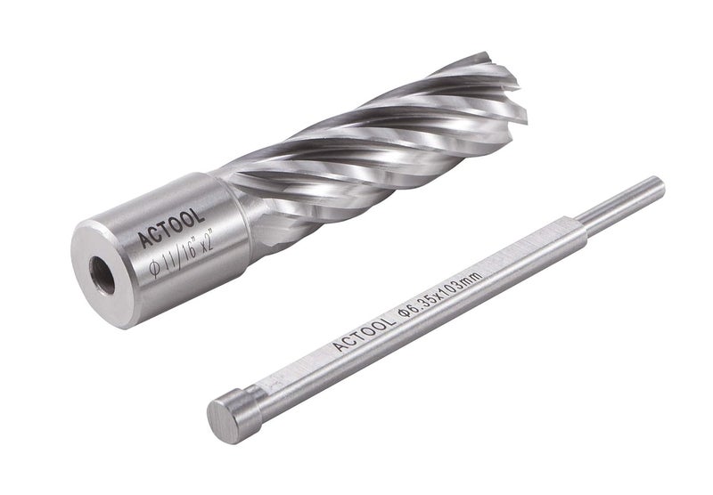 ACTOOL 9/16" Diameter × 2" Depth of Cut HSS ANNULAR Cutter with 3/4'' Weldon Shank - Image 3