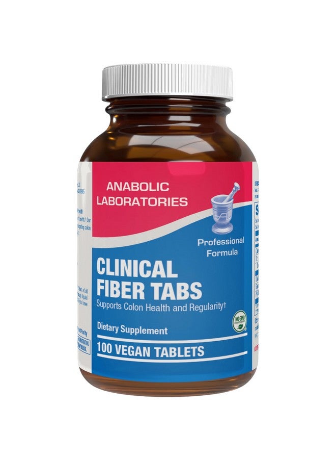 Anabolic Laboratories Soluble and Insoluble Fiber Supplement Pills - Clinical Formula Psyllium Husk Fiber Pills for Women & Men with Oat Fiber for Regularity Constipation & Colon Cleanse Support - Vegan & Gluten Free - Image 1