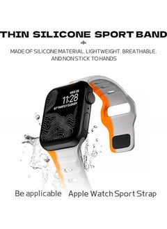 SNBFA Soft Silicone Waterproof Strap Compatible with Apple Watch Ultra Band 49mm 45mm 44mm 42mm ,Men Women Sport Bands for iWatch Series 9 8 7 Ultra  - Image 3