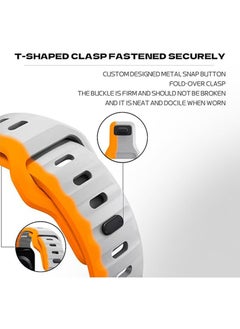 SNBFA Soft Silicone Waterproof Strap Compatible with Apple Watch Ultra Band 49mm 45mm 44mm 42mm ,Men Women Sport Bands for iWatch Series 9 8 7 Ultra  - Image 5