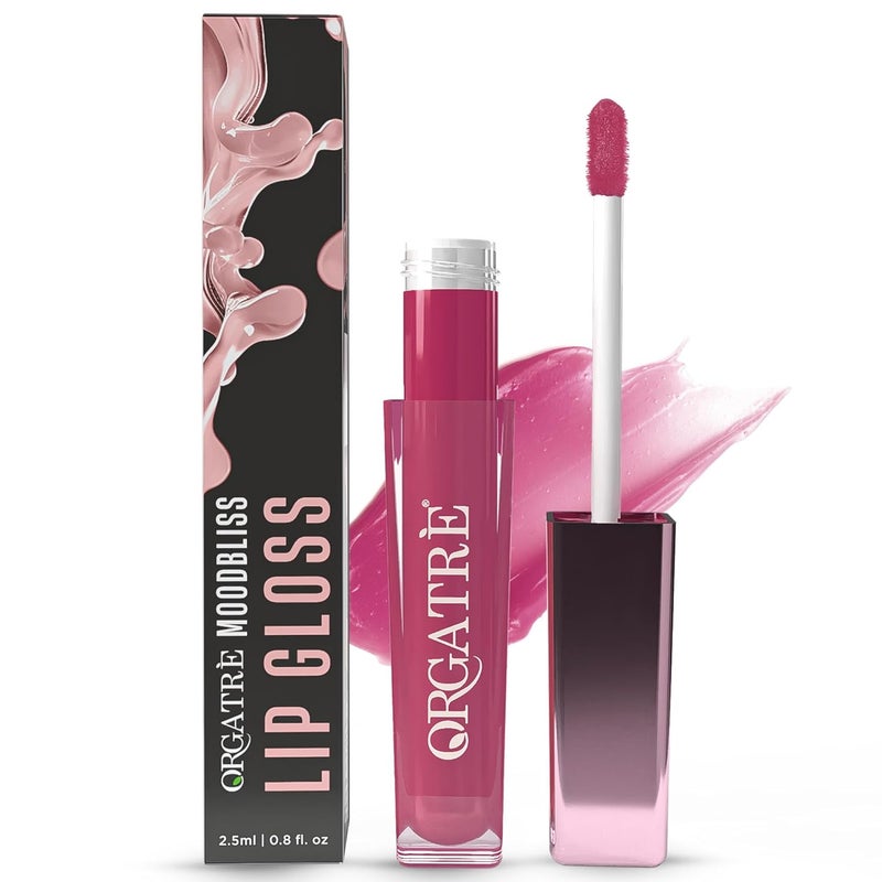 Orgatre Orgatre Moodbliss Lip Gloss  Instant Shine  Glossy Finish  Hydrating Lip Gloss for Girls  Women  Perfect for Everyday  Party Look  25ml Muted Violet 25 ML - Image 1