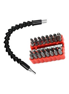 NIBEMINENT Security Bit Set 33pcs Magnetic Hex Star Screwdriver Bits Set with 1 * 295mm Flexible Shaft Bit  - Image 1